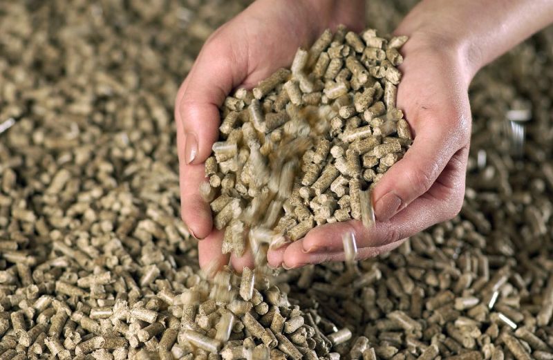 La distribution de granulé de bois